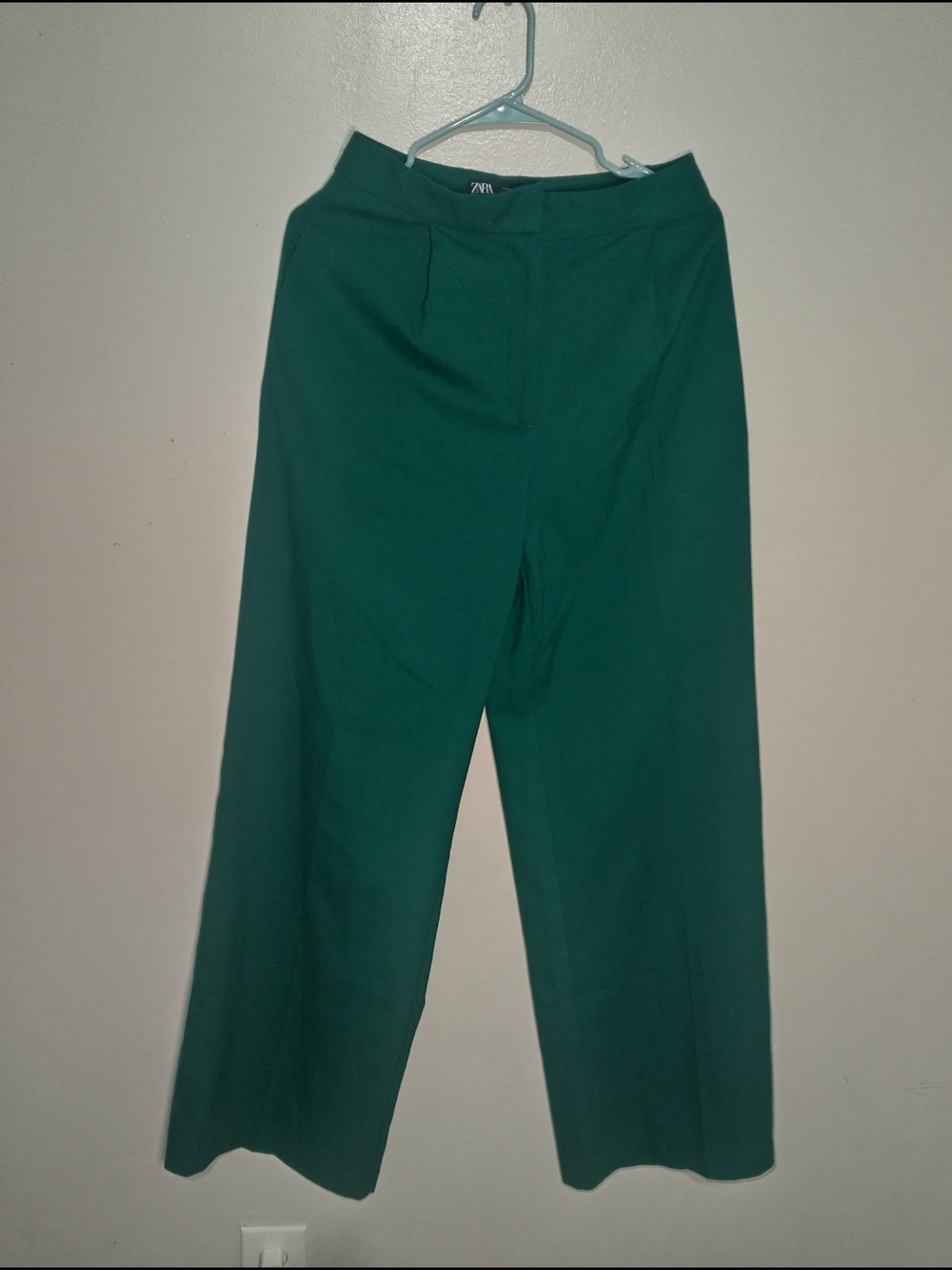 ZARA Emerald Wide-Leg Chinos